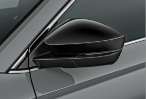 Skoda Karoq Kodiaq Spiegelkappen Satz Schwarz Kappen 57A072530