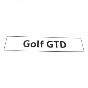 Kennzeichenschild 51,8 x 11cm GOLF GTD