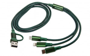Skoda Ladekabel 4 in 1 USB C/A auf micro USB, USB-C und Lightning 6U0051445