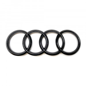 Audi Ringe Schwarz Glänzend Selbstklebend Zeichen Emblem Black Edition Heck 8U0853742B T94