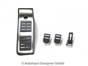 Audi A4 A5 Edelstahl Pedalkappen und Fußstütze 8W1064200A B9 Pedale Alu Set
