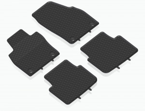 Gummimatten 4 tlg. Fussmatten Allwetter Matten kompatibel mit Skoda Kamiq Scala