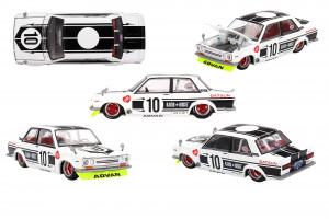 Datsun 510 Street Team XMM V1 1969 1:64 Modellauto Mini GT KHMG176