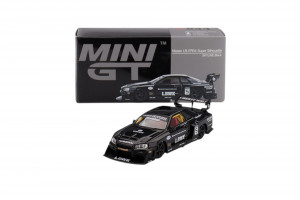 Nissan LB-ER34 Super Silhouette SKYLINE Black 1:64 Modellauto MGT00844-R