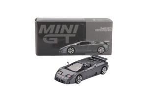 BUGATTI EB110 Super Sport Grigio Scuro 1995 1:64 Modellauto Mini GT MGT01002-L