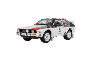 Audi Sport Quattro White J. Buffum Olympus Rally 1986 1:18 Modellauto OT1159