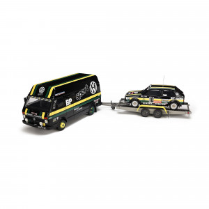 VW LT35 Golf GTI Rallye Gr.2 1:18 Modellautos Miniatur 1/18 Motorsport Anhänger OT353