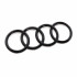 Original Audi Ringe Schwarz für den Kühlergrill A6 A7 A8 Q2 Q8 Front glänzend 4G Facelift 4H0853605C T94