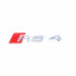 RS4 Schriftzug Emblem Heckklappe chrom rot Original Audi A4 RS4 8D9853740 2ZZ