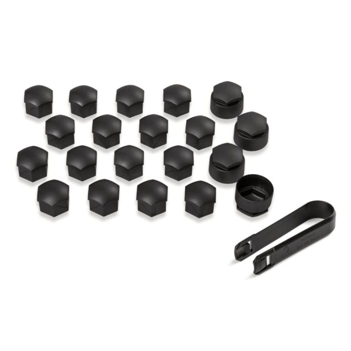 Skoda Abdeckkappen für Sicherheitsschrauben Set schwarz matt 000071215N 01C