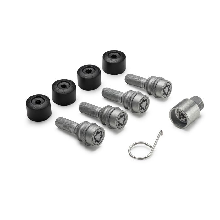 VW Radschraubenschlosssatz M14 x 1,5 x 35, loser Kugelbund VW T5 T6 T6.1 Amarok Touareg radschrauben Schloss Radschloss Radschloß Radsicherung