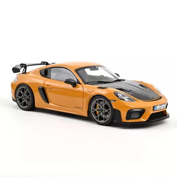 Porsche Cayman GT4 RS mit Weissachpaket 2023 Bahamagelb 1:18 Modellauto 187252