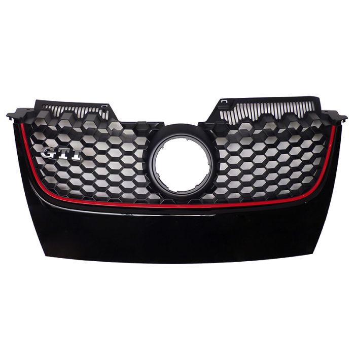 VW Original US Golf 5 GTI Kühlergrill schwarz glänzend rot Grill Wabengitter 1K0853651H WV8