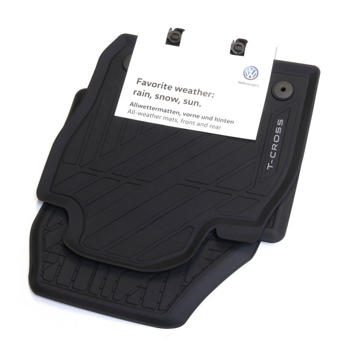 VW T-Cross Allwetterfußmatten vorn hinten 4 tlg. Gummimatten Fußmatten T Cross Volkswagen Original