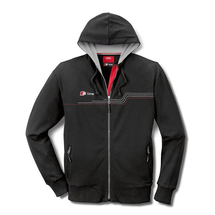 Audi Herren S line Kapuzen Sweatjacke