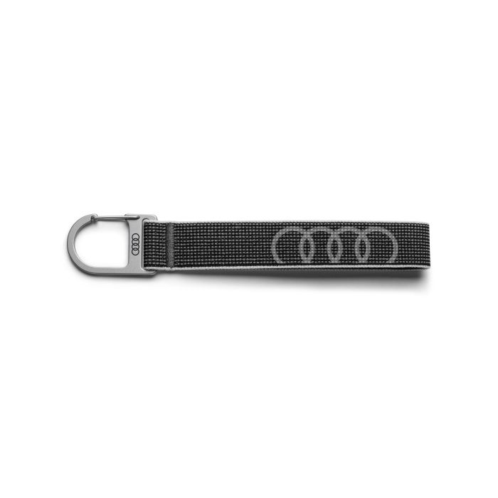 Audi Ringe Schlüsselanhänger Schlaufe grau Anhänger Key ring 3182400300