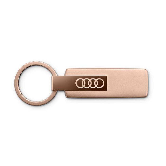 Audi Ringe Schlüsselanhänger Edelstahl rosé Anhänger Key Ring 3182501830