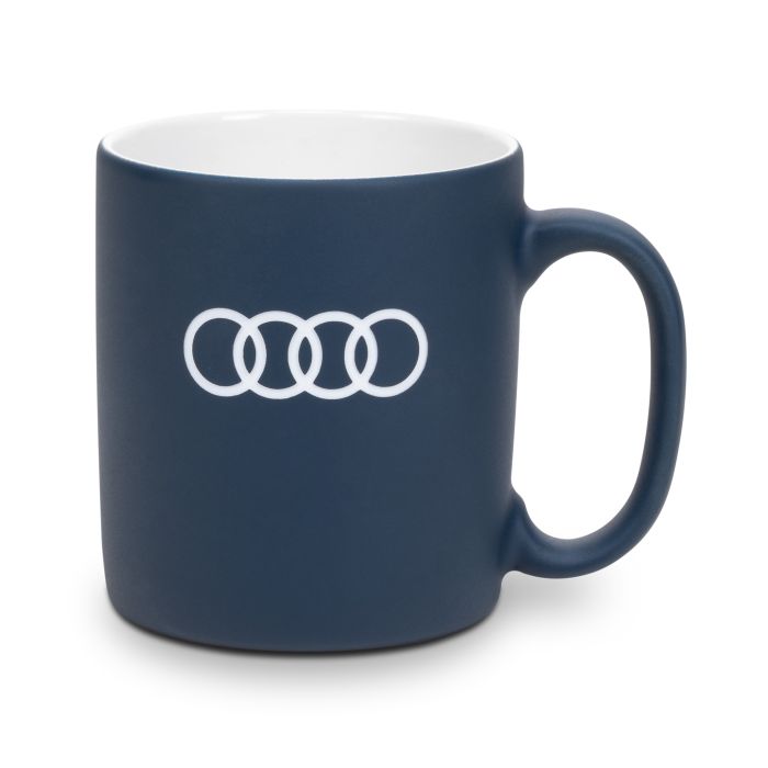 Audi Tasse dunkelblau Cup Mug 350ml Ringe Kaffebecher Kaffeetasse 3292500400