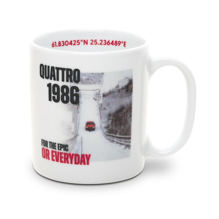 Audi Kaipola `86 Tasse weiß Kaffeebecher Kaffeetasse Porzellantasse 3292500900