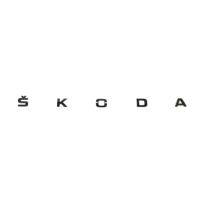 Skoda Schriftzug Schwarz Karoq Kodiaq Emblem Logo Heckklappe 565853687G 041