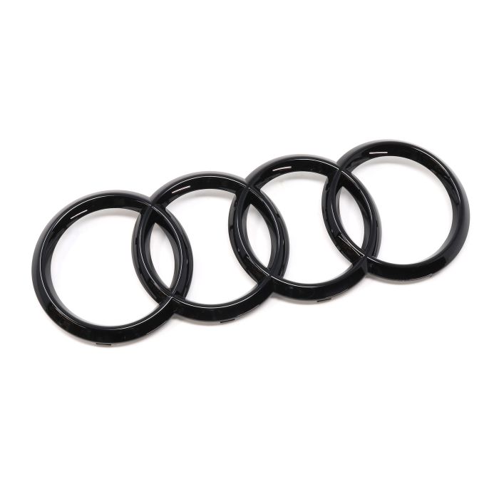 Original Audi Ringe Schwarz für den Kühlergrill A6 A7 A8 Q2 Q8 Front glänzend 4G Facelift 4H0853605C T94
