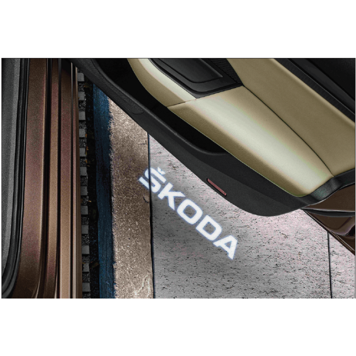 Skoda Karoq Superb Einstiegsleuchte rechts Schriftzug schmaler Stecker 57A052134
