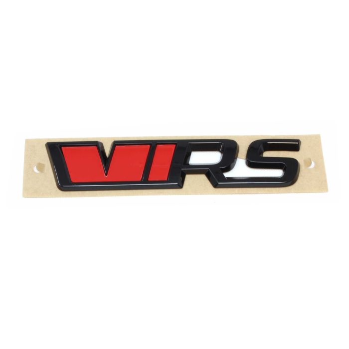 Original Skoda VRS Schriftzug Heckklappe Emblem Schwarz Rot Logo RS Black 5E3853687S XPC