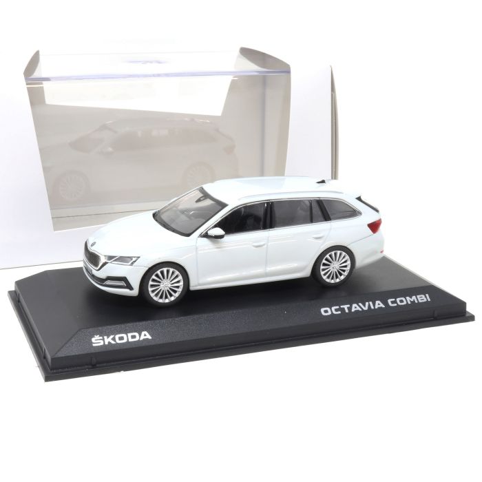 Skoda Octavia Combi A8 1:43 Moon White 5E7099300 S9R Modellauto Miniatur Original Neu
