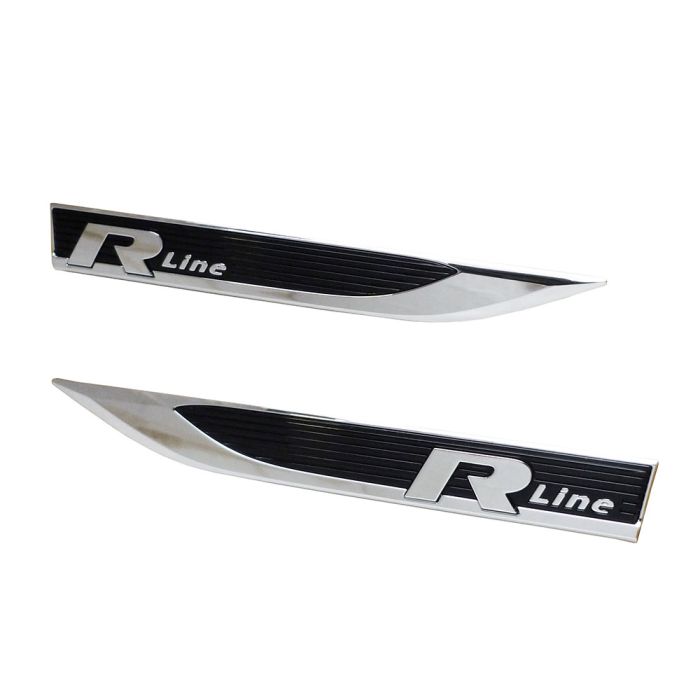 VW Golf 7 R Line Plaketten links rechts Kotflügel seitlich Logo Emblem Aufkleber