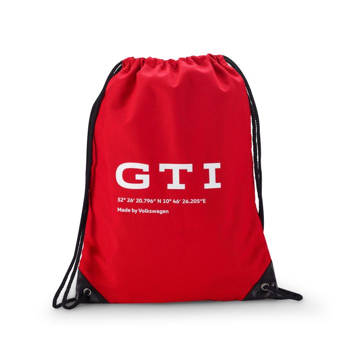 VW GTI Turnbeutel Rot Gym Bag Beutel Sportbeutel Rucksack 5HV087318A