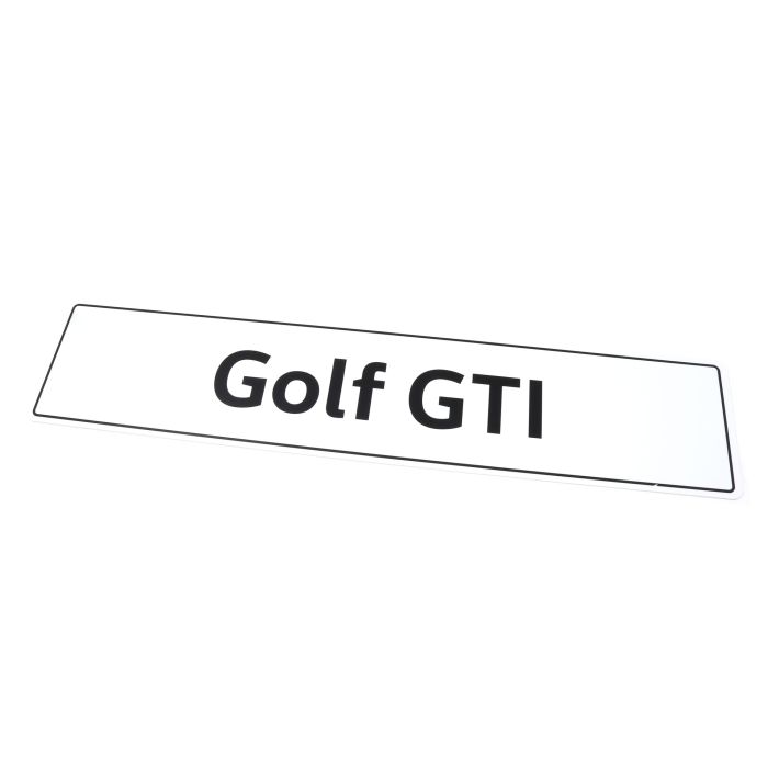 GOLF GTI Kennzeichen Schild 51,8 x 11cm selbstklebend Original VW 5K0071801H