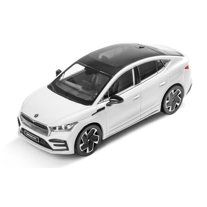 Skoda Enyqa Coupe RS 1:43 Modellauto Miniatur 1/43 Mond Weiß Moon White