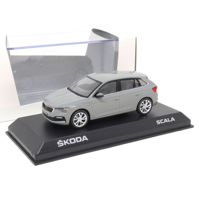 Skoda Scala 1:43 Modellauto Stahl Grau 657099300 F7A Miniatur Modell Steel Grey Original