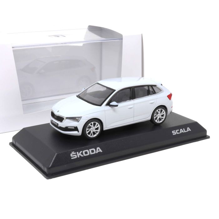 Skoda Scala 1:43 Modellauto Mond Weiß 657099300 S9R Miniatur Modell Moon White Original