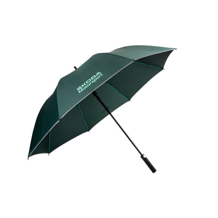 Skoda Regenschirm Motorsport Emerald Grün Schirm Stockschirm 6U0087600