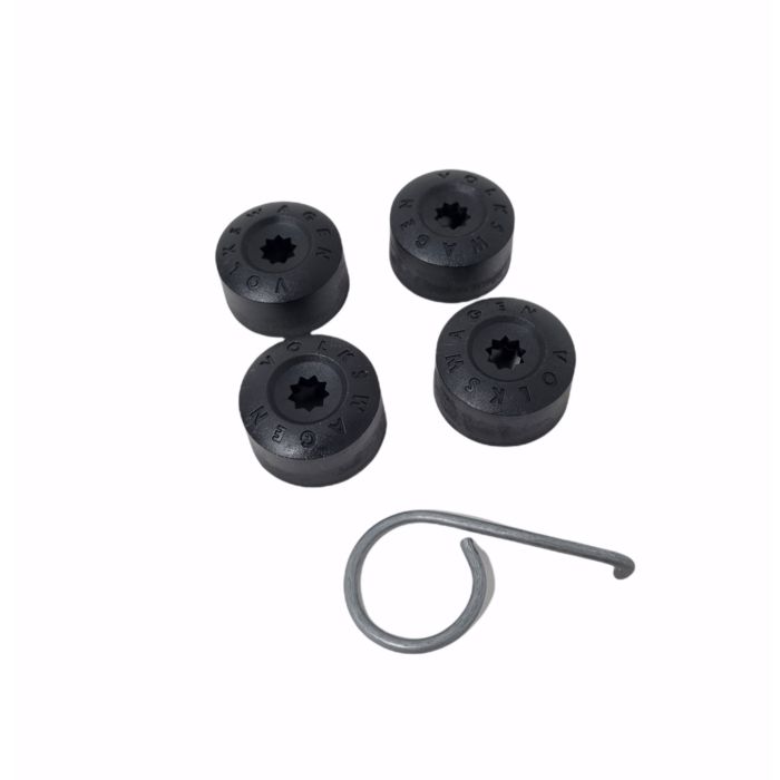 4x Radschraubenkappe für Radsicherungsschrauben Kappe Radschraube Original VW Sharan T4 T5 7M3601173A 01C Alhambra Seat M14