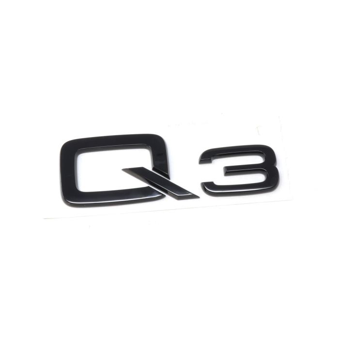 Audi Q3 Schriftzug Schwarz Emblem Logo Hinten Heckklappe 83A071803Schwarz Original Modellbezeichnung
