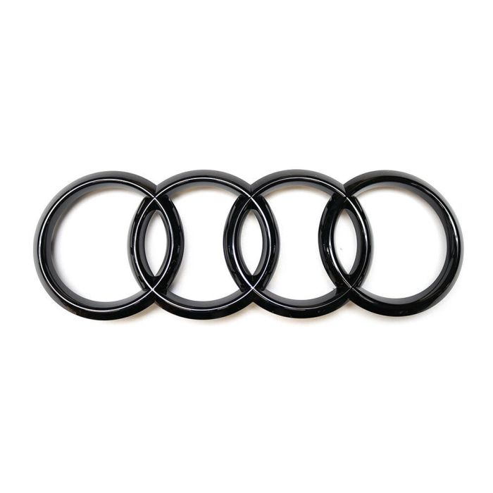 Audi Ringe Schwarz Glänzend Selbstklebend Zeichen Emblem Black Edition Heck 8U0853742B T94