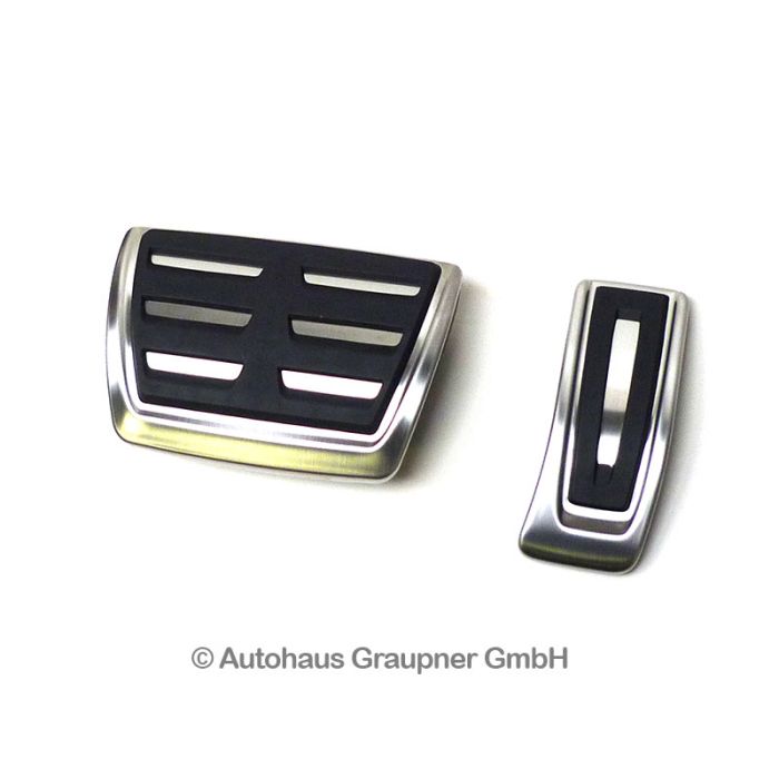 Audi Original A4 A5 Q5 Edelstahl Pedalkappen und Fußstütze 8W1064205 B9 Pedale Tuning Nachrüstung Aluminium