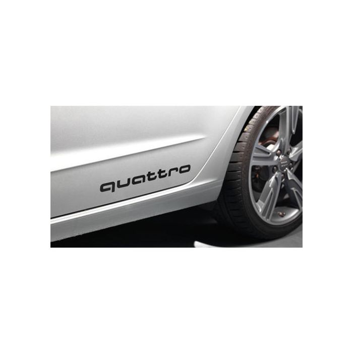 Audi Original Dekorfolie quattro Schriftzug Brillantschwarz Aufkleber 4G0064317 Y9B