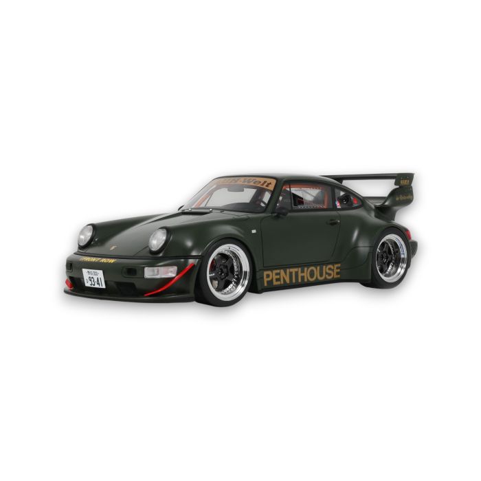 Porsche 911 RWB Penthouse Kaki Green 2025 1:18 Modellauto GT Spirit GT559