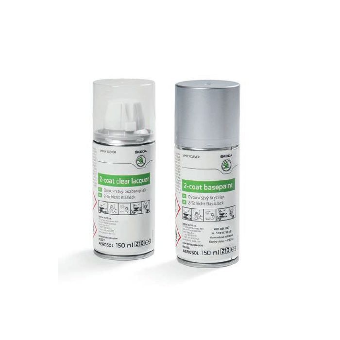 Skoda Lackspray Set F7T Diamant Silber Metallic HFB381037