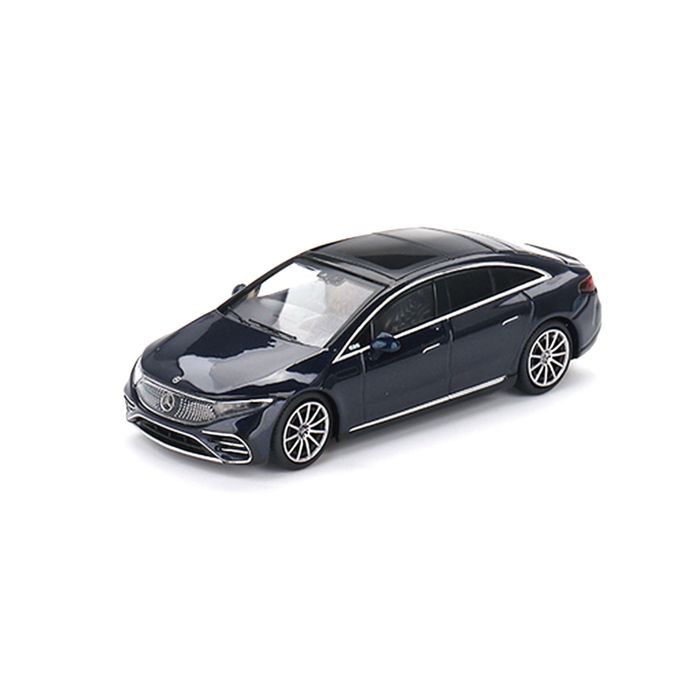 Mercedes-Benz EQS 580 4Matic 1:64 Modellauto Nautical Blue Metallic MGT00559 Blau Miniatur 1/64 Mini GT TSM Model