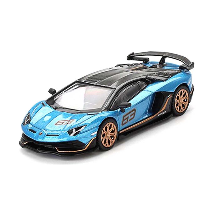 Lamborghini Aventador SVJ 63 1:64 Modellauto Miniatur 1/64 Blue Blau MGT00784 Blu Aegir