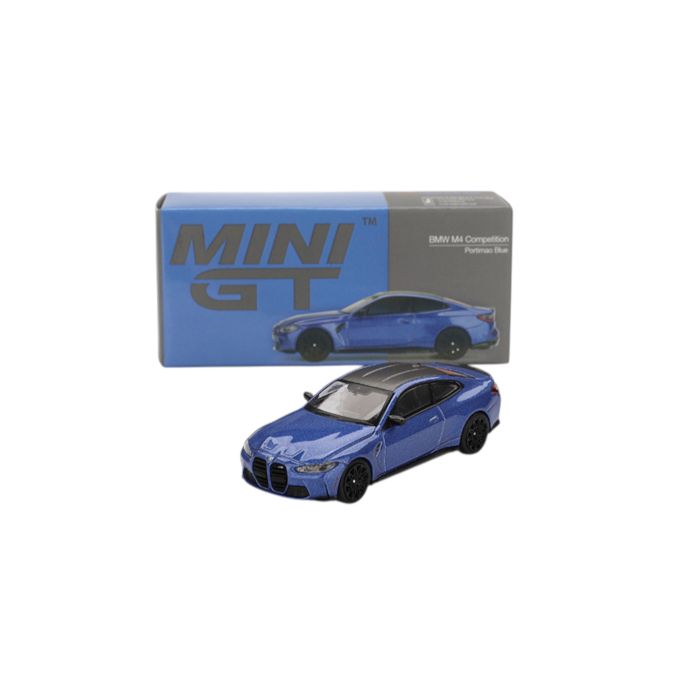 BMW M4 Competition (G82) Portimao Blue Modellauto Mini GT MGT00845-L