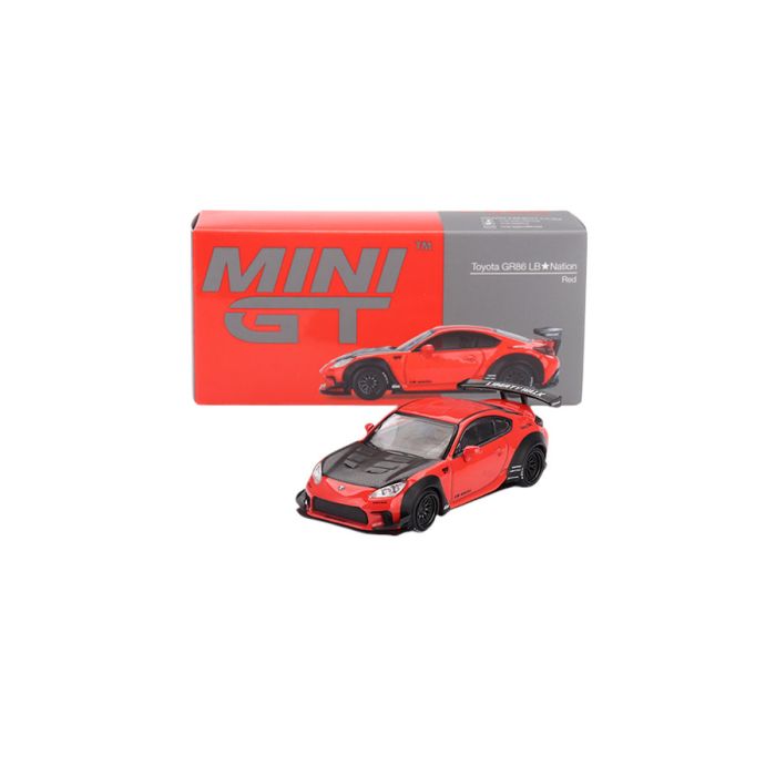 Toyota GR86 LB-Nation Red 2024 1:64 Modelauto Mini GT MGT00885