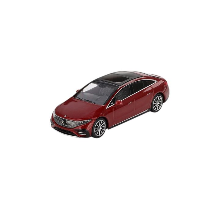 Mercedes Benz EQS 580 4Matic Red Metallic 2024 1:64 Modellauto Mini GT MGT00970-L