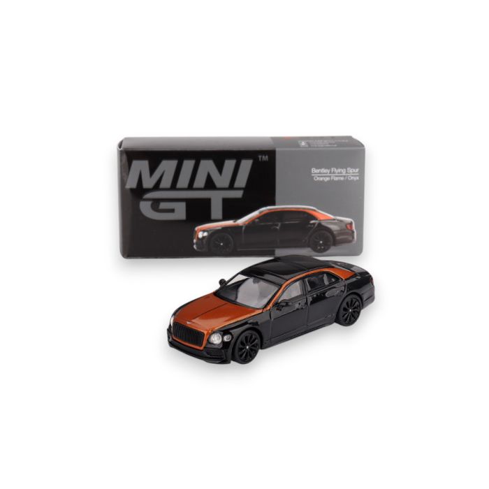 Bentley Flying Spur Orange Flame / Onyx 2024 1:64 Mini GT Modellauto MGT00991-L