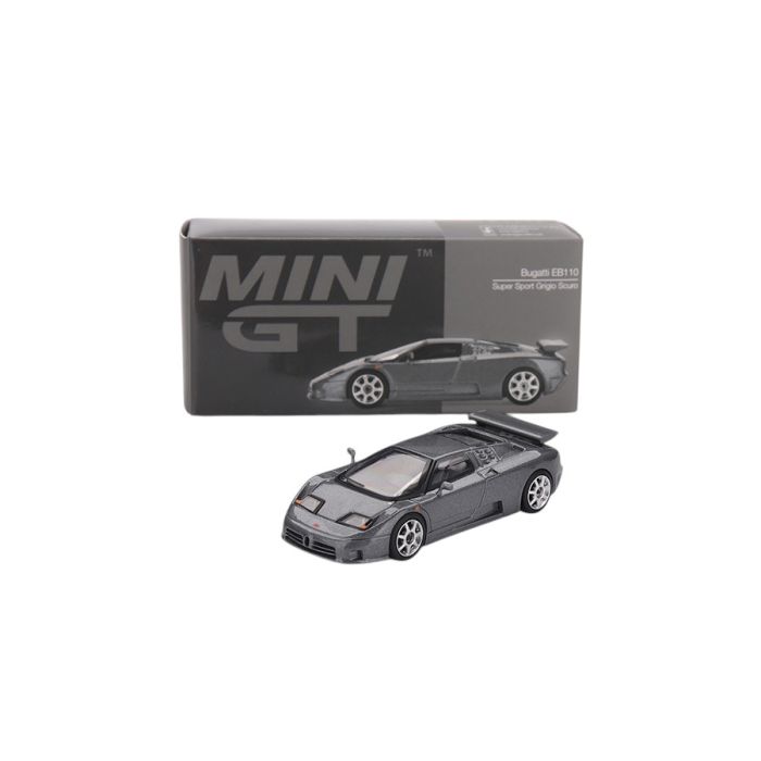 BUGATTI EB110 Super Sport Grigio Scuro 1995 1:64 Modellauto Mini GT MGT01002-L