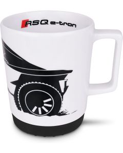 Audi 3292201100 Tasse Kaffeetasse Porzellan, RS Q e-tron Design, 270ml, wei&szlig;